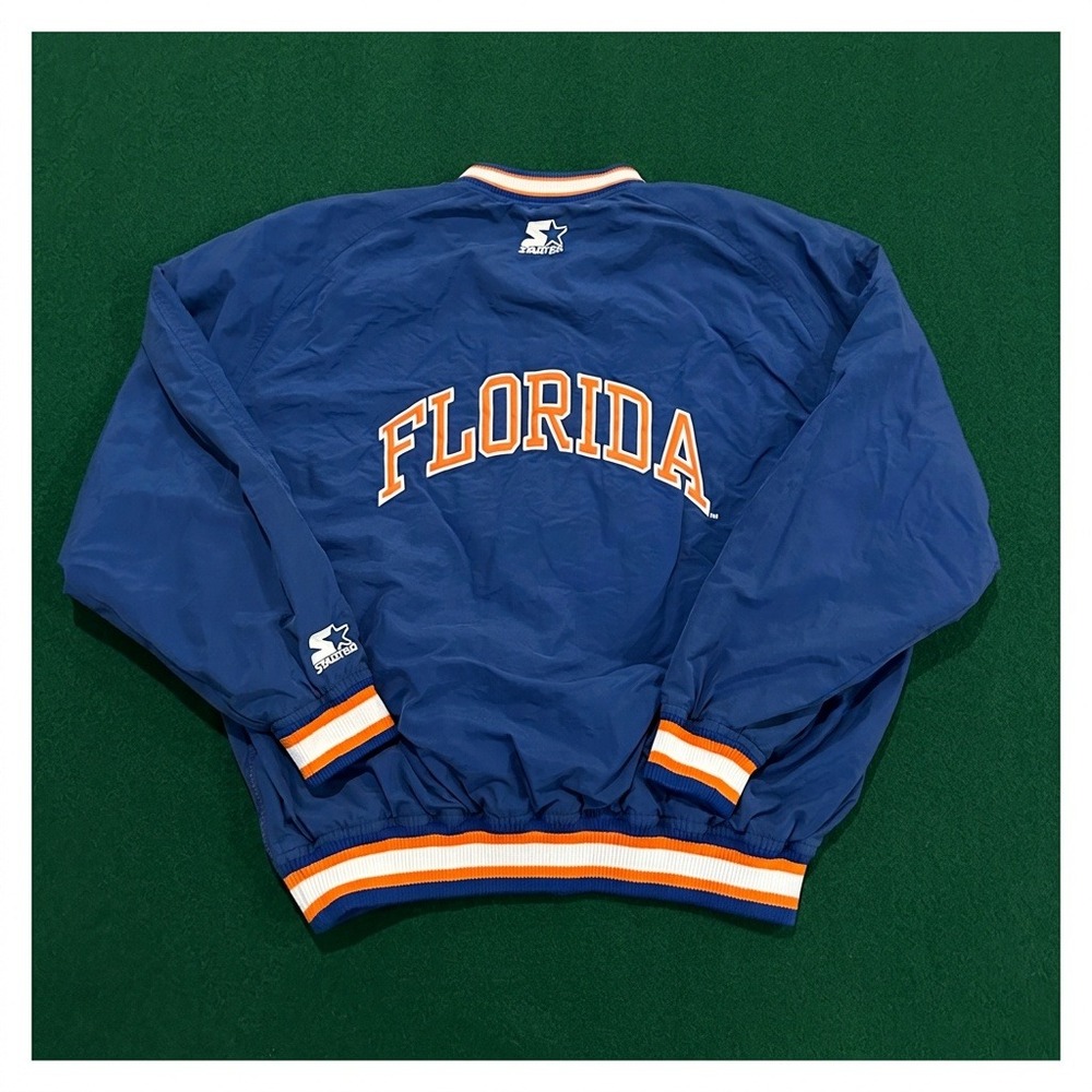 Vintage 90s Starter Florida Gators Pullover Jacket Mens XXL Blue NCAA Spellout